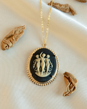Vintage Three Graces Cameo Necklace, elegant and sophisticated necklace.